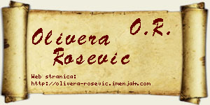 Olivera Rošević vizit kartica